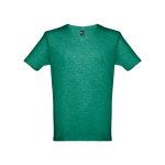 Unisex katoenen t-shirts met logo 150 g/m2 THC Athens kleur gemarmerd groen eerste weergave