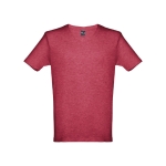 Unisex katoenen t-shirts met logo 150 g/m2 THC Athens kleur gemarmerd rood eerste weergave