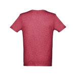 Unisex katoenen t-shirts met logo 150 g/m2 THC Athens kleur gemarmerd rood tweede weergave