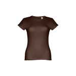 Goedkope katoenen dames t-shirts 150 g/m2 THC Sofia kleur bruin eerste weergave