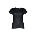 Goedkope katoenen dames t-shirts 150 g/m2 THC Sofia kleur zwart eerste weergave