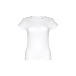 Goedkope katoenen dames t-shirts 150 g/m2 THC Sofia kleur wit eerste weergave