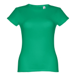 Goedkope katoenen dames t-shirts 150 g/m2 THC Sofia kleur groen