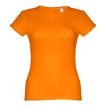 Goedkope katoenen dames t-shirts 150 g/m2 THC Sofia kleur oranje