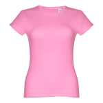 Goedkope katoenen dames t-shirts 150 g/m2 THC Sofia kleur roze