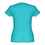 Goedkope katoenen dames t-shirts 150 g/m2 THC Sofia kleur turkoois