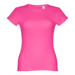 Goedkope katoenen dames t-shirts 150 g/m2 THC Sofia kleur fuchsia