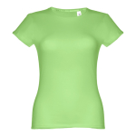 Goedkope katoenen dames t-shirts 150 g/m2 THC Sofia kleur lichtgroen