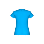 Goedkope katoenen dames t-shirts 150 g/m2 THC Sofia kleur cyaan blauw tweede weergave