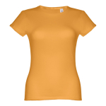 Goedkope katoenen dames t-shirts 150 g/m2 THC Sofia kleur donkergeel