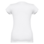 Getailleerde dames t-shirt met v-hals en katoen 150 g/m2 THC Athens kleur wit