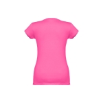 Getailleerde dames t-shirt met v-hals en katoen 150 g/m2 THC Athens kleur fuchsia tweede weergave