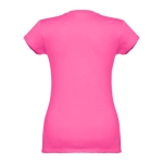 Getailleerde dames t-shirt met v-hals en katoen 150 g/m2 THC Athens kleur fuchsia