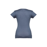 Getailleerde dames t-shirt met v-hals en katoen 150 g/m2 THC Athens kleur gemarmerd blauw tweede weergave