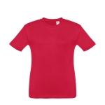 Gepersonaliseerde kinder t-shirt van katoen 150 g/m2 THC Quito kleur rood