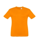 Gepersonaliseerde kinder t-shirt van katoen 150 g/m2 THC Quito kleur oranje