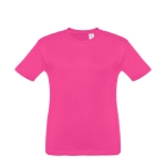 Gepersonaliseerde kinder t-shirt van katoen 150 g/m2 THC Quito kleur fuchsia