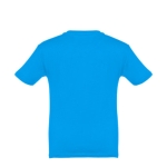 Gepersonaliseerde kinder t-shirt van katoen 150 g/m2 THC Quito kleur cyaan blauw