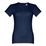 Getailleerd T-shirt voor dames, gezeefdrukt katoen 190 g/m2 THC Ankara kleur blauw