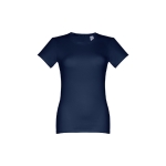 Getailleerd T-shirt voor dames, gezeefdrukt katoen 190 g/m2 THC Ankara kleur blauw eerste weergave