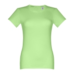 Getailleerd T-shirt voor dames, gezeefdrukt katoen 190 g/m2 THC Ankara kleur lichtgroen