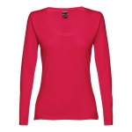 Dames T-shirts van katoen 150 g/m2 THC Boekarest kleur rood