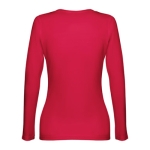 Dames T-shirts van katoen 150 g/m2 THC Boekarest kleur rood