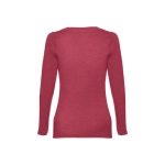 Dames T-shirts van katoen 150 g/m2 THC Boekarest kleur gemarmerd rood tweede weergave