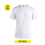 Katoenen reclame T-shirts met korte mouwen Keya 130 g/m2 kleur wit vijfde weergave