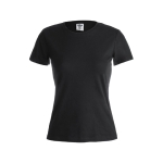 Katoenen dames T-shirts met logo van 150 g/m2 Keya kleur zwart  negende weergave