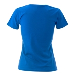 Katoenen dames T-shirts met logo van 150 g/m2 Keya kleur blauw