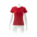 Katoenen dames T-shirts met logo van 150 g/m2 Keya kleur rood tweede weergave