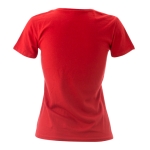 Katoenen dames T-shirts met logo van 150 g/m2 Keya kleur rood