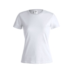 Katoenen dames T-shirts met logo van 150 g/m2 Keya kleur wit  negende weergave