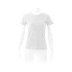 Katoenen dames T-shirts met logo van 150 g/m2 Keya kleur wit tweede weergave