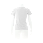 Katoenen dames T-shirts met logo van 150 g/m2 Keya kleur wit vierde weergave