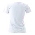 Katoenen dames T-shirts met logo van 150 g/m2 Keya kleur wit