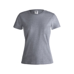 Katoenen dames T-shirts met logo van 150 g/m2 Keya kleur grijs  negende weergave