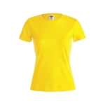 Katoenen dames T-shirts met logo van 150 g/m2 Keya kleur geel  negende weergave