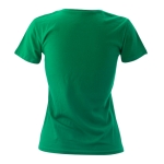 Katoenen dames T-shirts met logo van 150 g/m2 Keya kleur groen