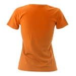 Katoenen dames T-shirts met logo van 150 g/m2 Keya kleur oranje