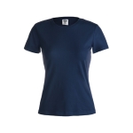 Katoenen dames T-shirts met logo van 150 g/m2 Keya kleur marineblauw  negende weergave