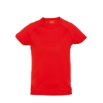 Kinder sportshirts van ademend polyester 135 g/m2 MKT kleur rood