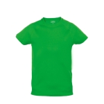 Kinder sportshirts van ademend polyester 135 g/m2 MKT kleur groen