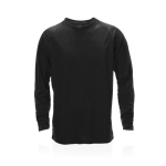 Polyester sportshirt met logo met lange mouwen MKT Maik 135 g/m2 kleur zwart  negende weergave