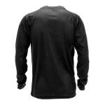 Polyester sportshirt met logo met lange mouwen MKT Maik 135 g/m2 kleur zwart