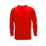 Polyester sportshirt met logo met lange mouwen MKT Maik 135 g/m2 kleur rood  negende weergave