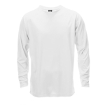 Polyester sportshirt met logo met lange mouwen MKT Maik 135 g/m2 kleur wit