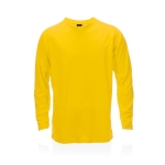 Polyester sportshirt met logo met lange mouwen MKT Maik 135 g/m2 kleur geel  negende weergave