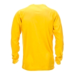 Polyester sportshirt met logo met lange mouwen MKT Maik 135 g/m2 kleur geel